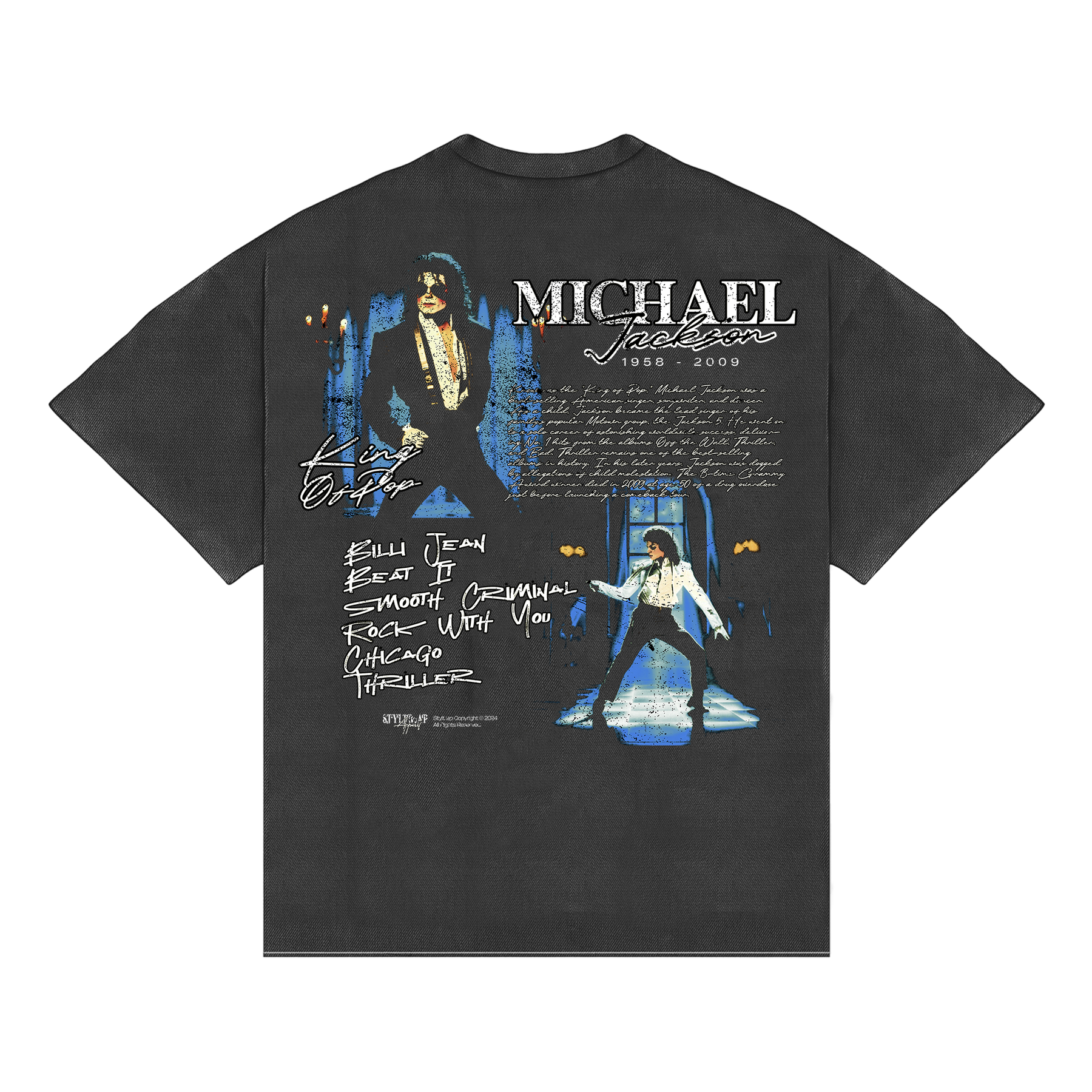 Michael Jackson "King of Pop" Boxy T-Shirt
