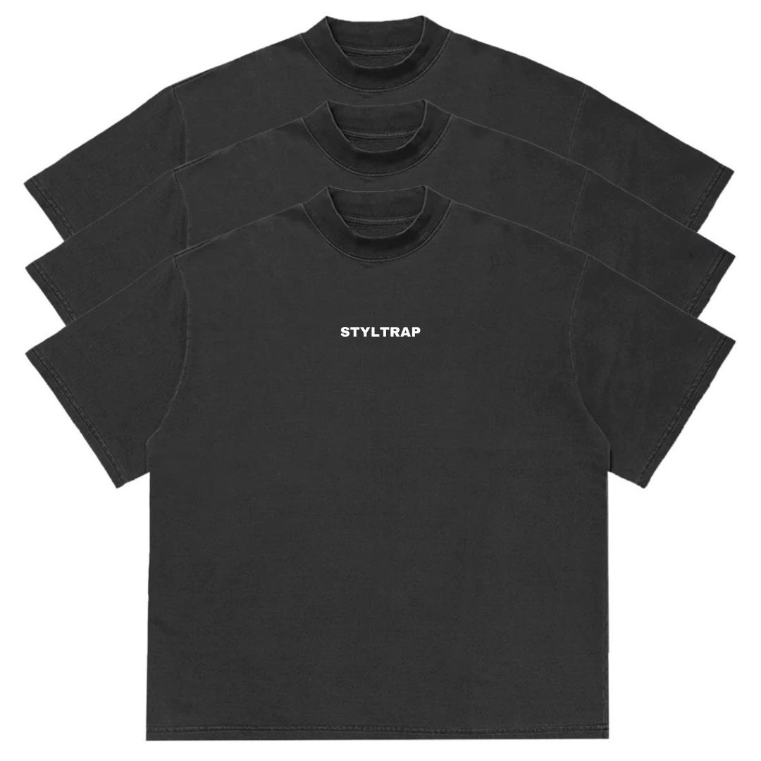 KIT COM 3 CAMISAS LISAS OVERSIZED