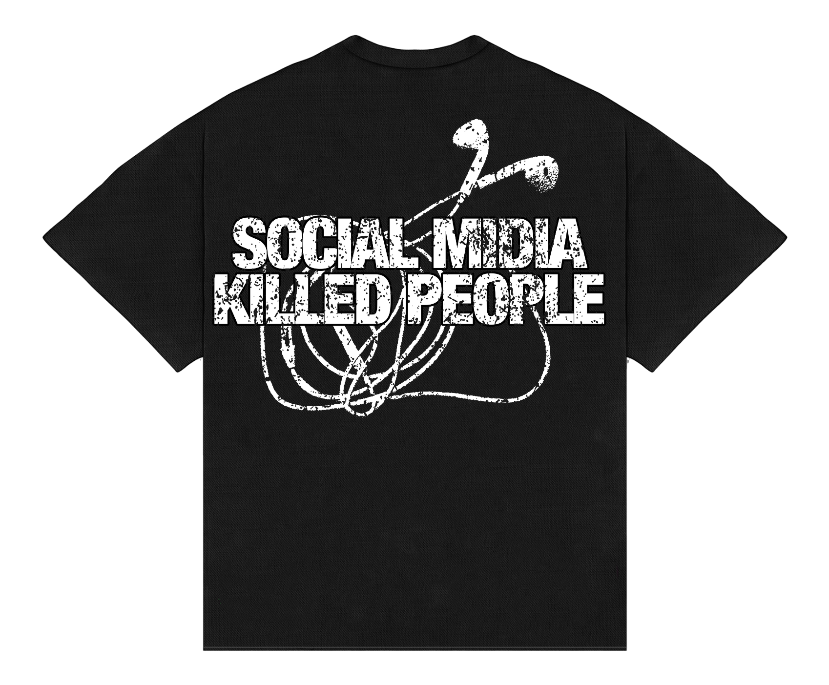 BOXY T-Shirt - SOCIAL MEDIA KILLED PEOPLE