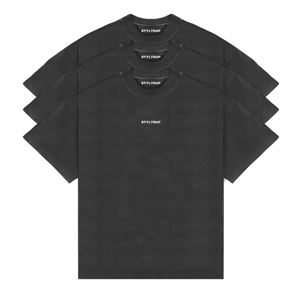 KIT WITH 3 PLAIN BOXY SHIRTS 