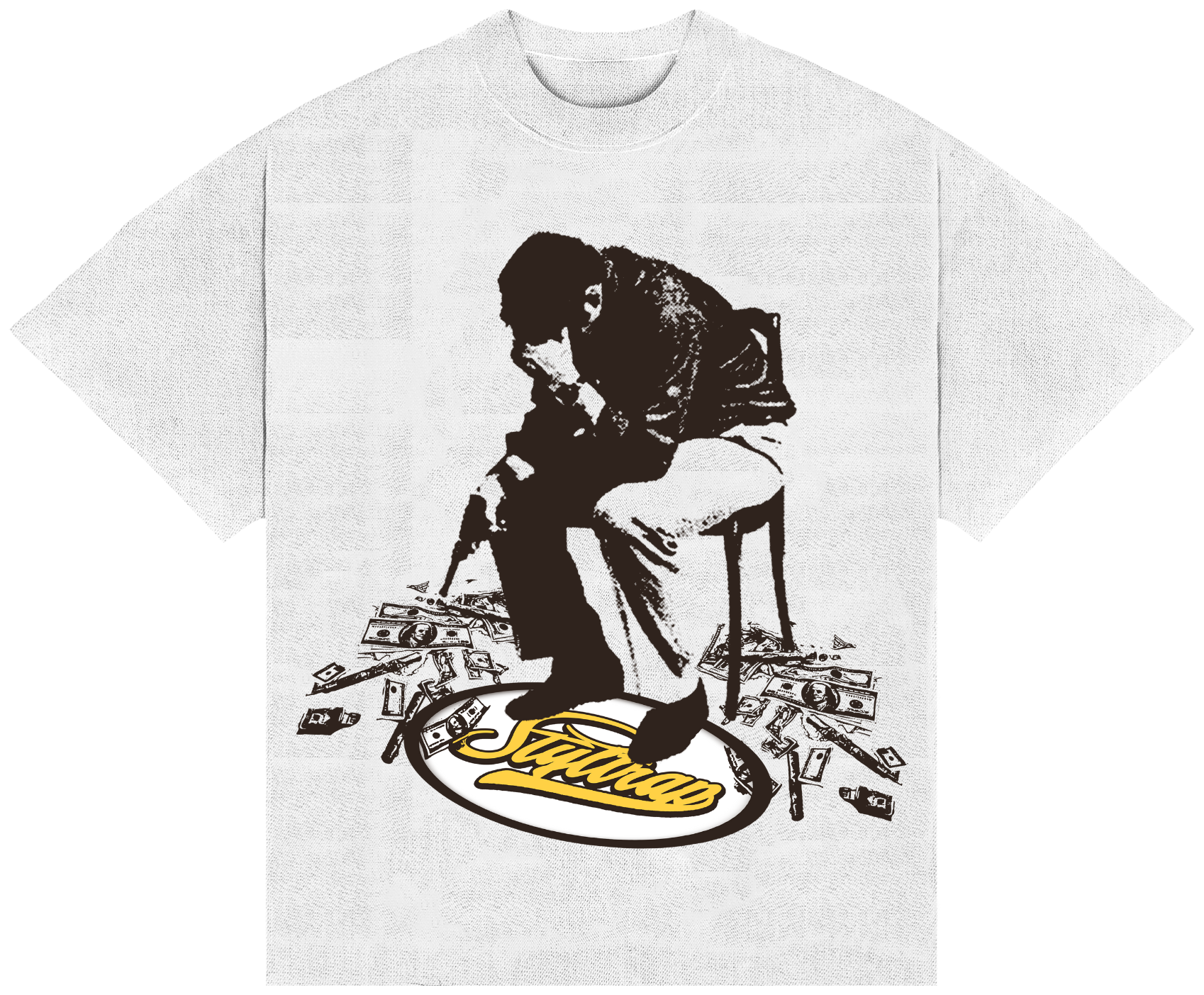 CAMISETA BOXY - LESS HATE, MORE MONEY