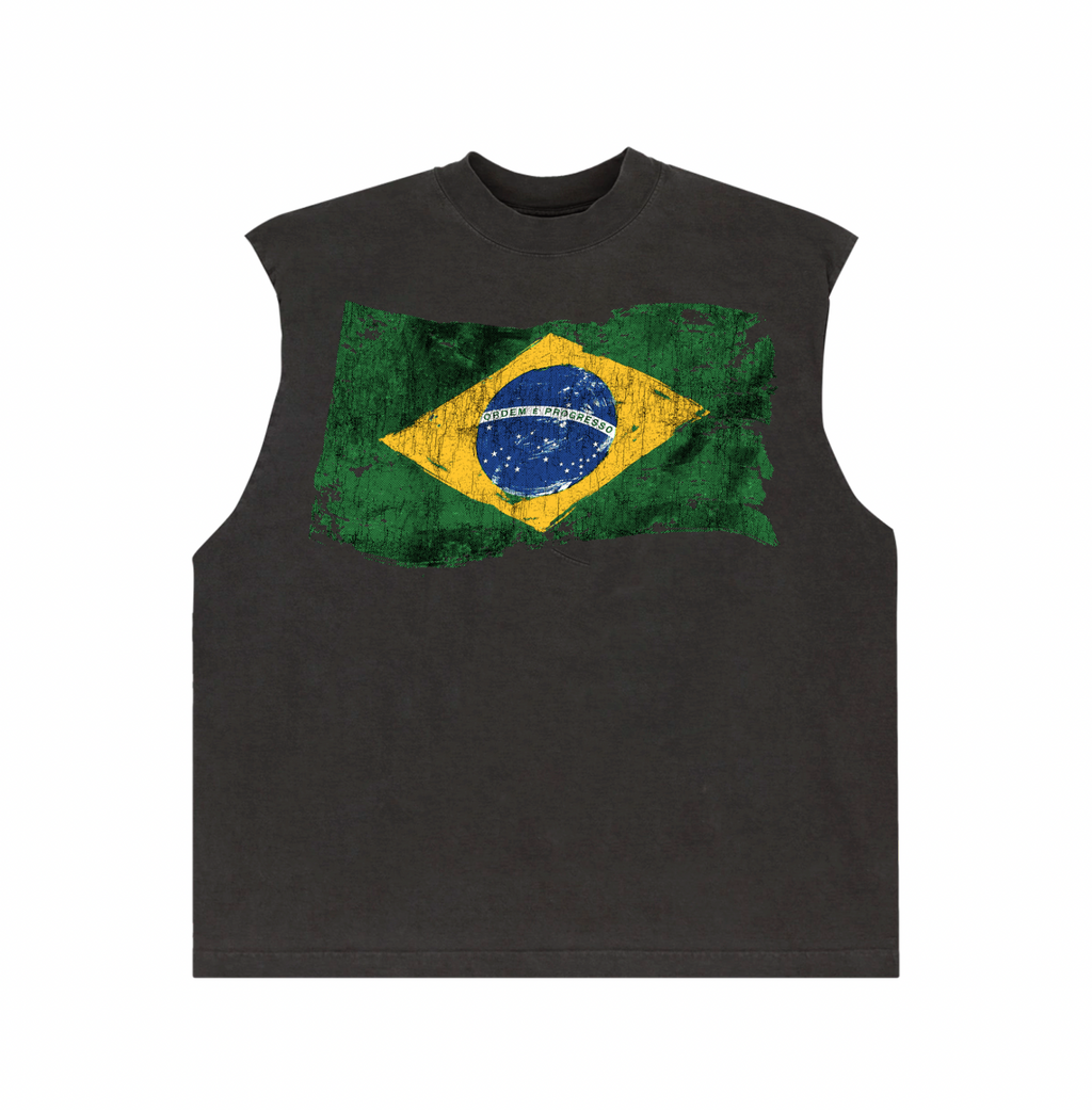 Camiseta BRASIL BAND “REGATA MACHÃO BOXY”