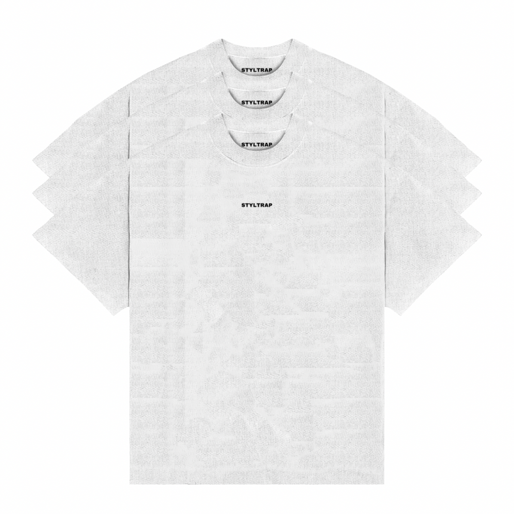 KIT WITH 3 PLAIN BOXY SHIRTS 