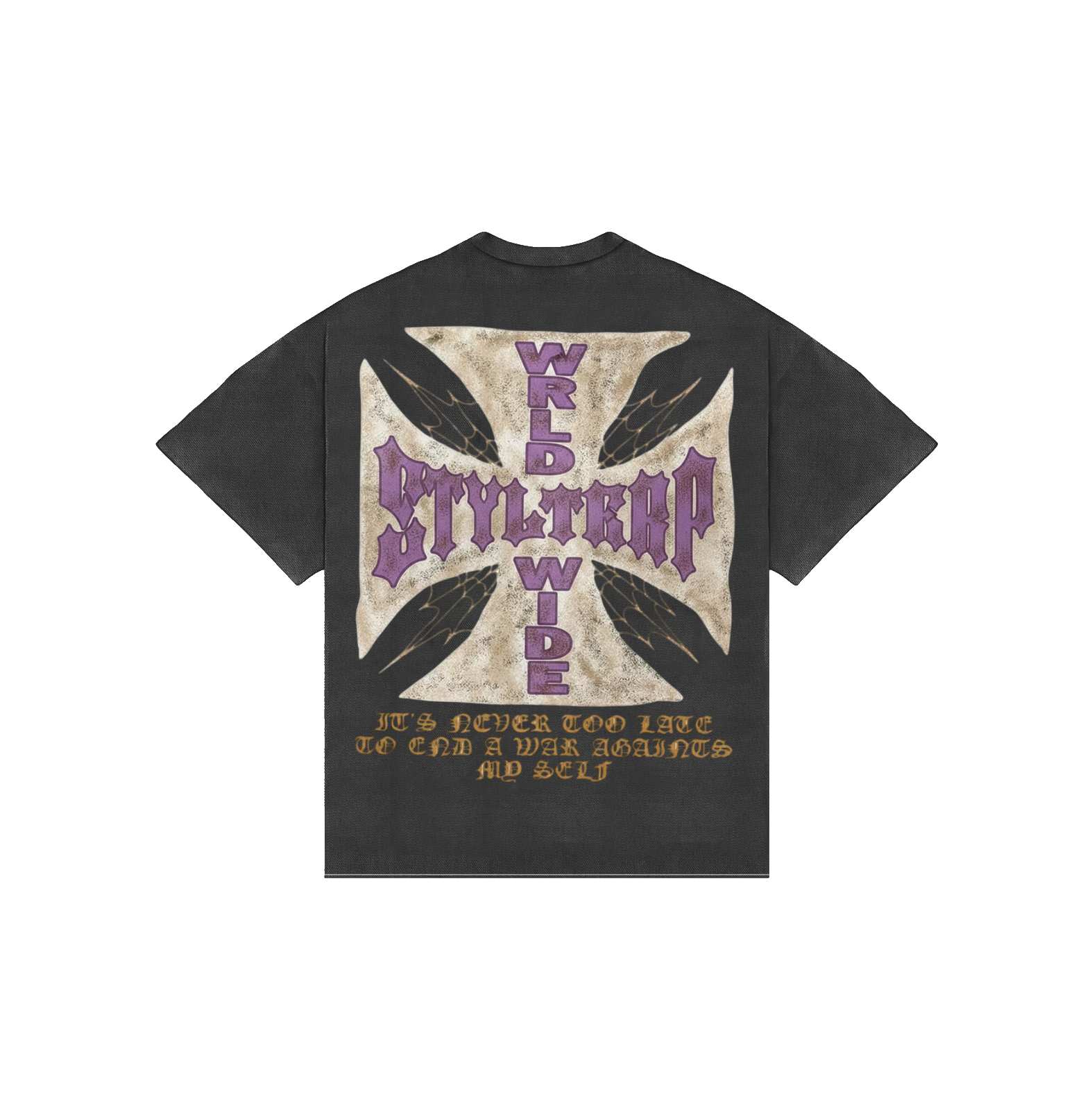 Camiseta IT’S NEVER TOO LATE TO END A WAR AGAINST MY SELF “BOXY”