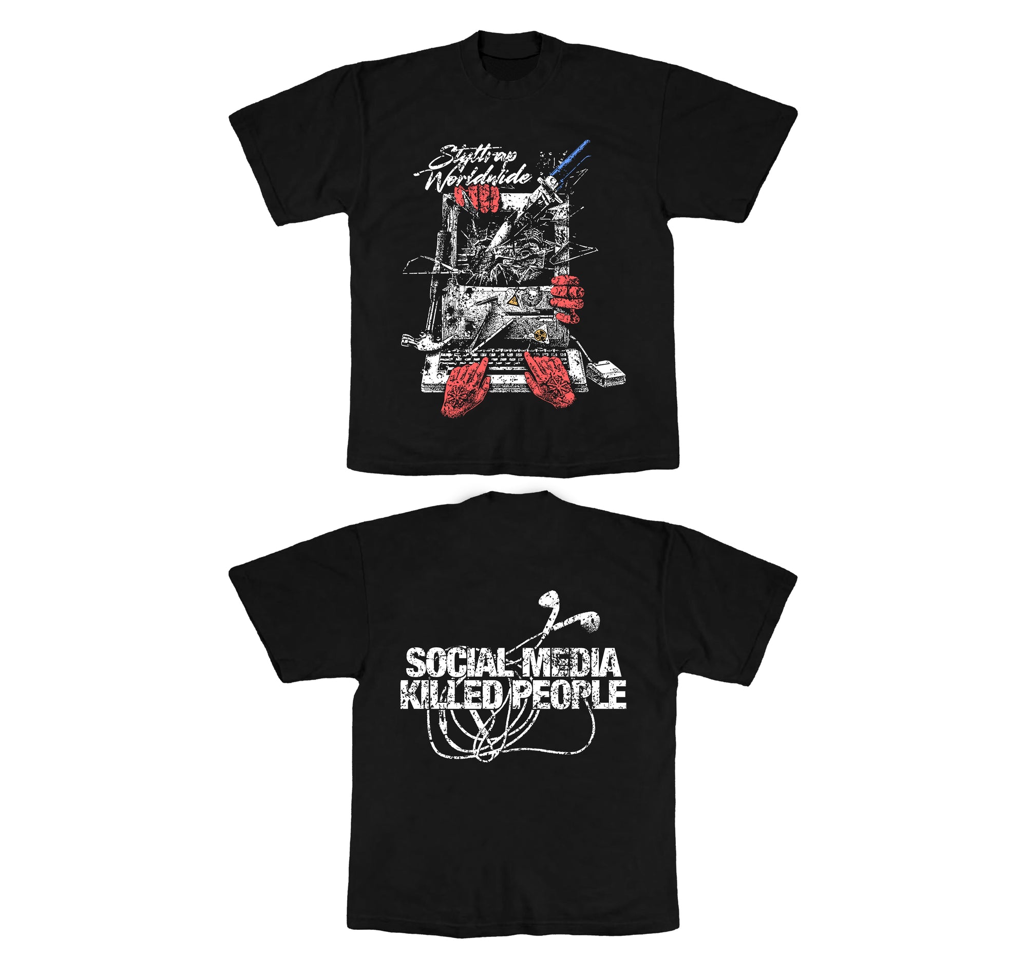 Camiseta Oversized - SOCIAL MEDIA KILLED PEOPLE