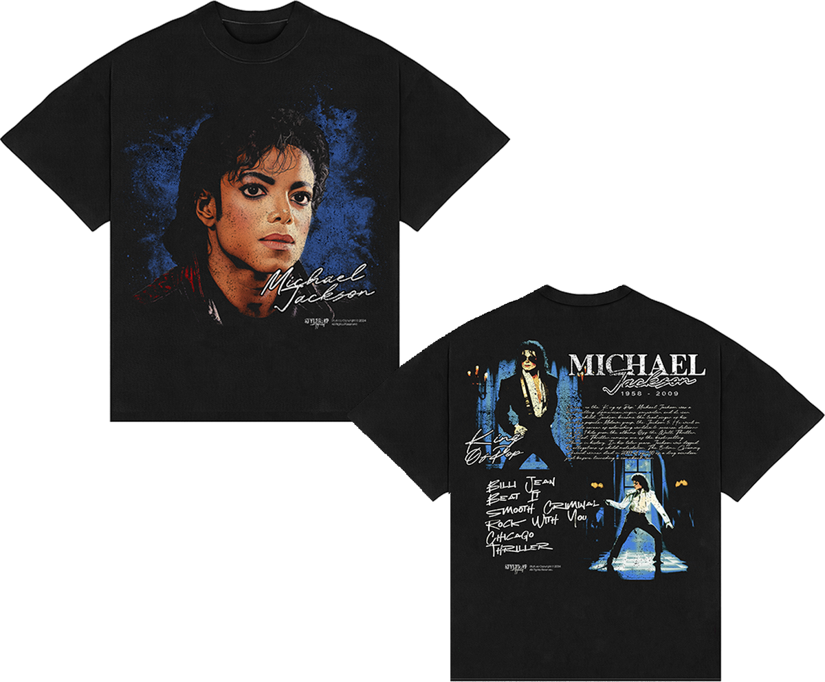 Camiseta Boxy Michael Jackson "King of Pop"